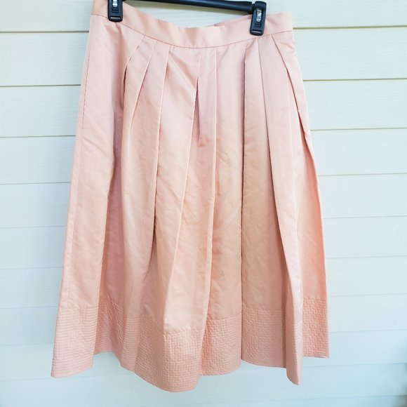 NWT Banana Republic light pink blush heavy weight satin skirt - Picture 3 of 6